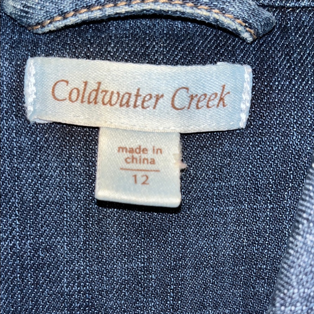 Coldwater Creek Dark Blue Jean Jacket - Picture 3 of 4